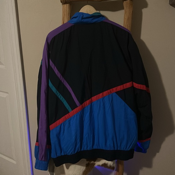 SUPER RARE Vintage 1990s Multi Color Track Jacket Zip Up - Picture 5 of 5